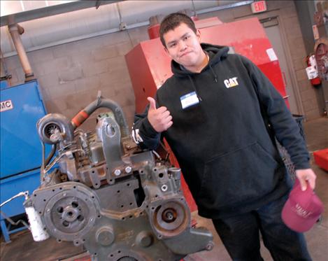 Olan Jumbo, Sawmill, Ariz., is studying to be a diesel mechanic. 