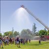 Polson firefighters showered Linderman Elementary School students with water from a fire engine to wrap up the school’s annual “Sizzlin’ Summer Sendoff” event held Thursday, June 6.