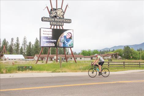 Citizens’ Climate Lobby Mountain West Regional Director Bill Barron began his 2-week bike tour at Salish Kootenai College in Pablo.