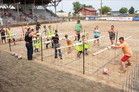  human fusball at City Slicker Rodeo