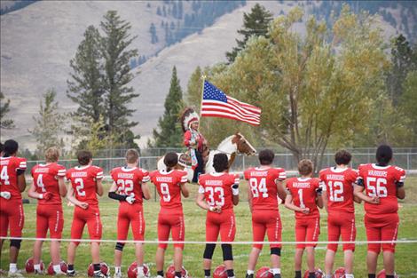 Warrior pride was on full display, before during and after Friday night’s football game. Above: 