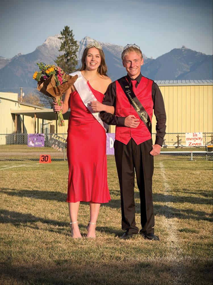 Seeley McDonald and Branson Zempel were crowned 2024 Charlo homecoming queen and king.