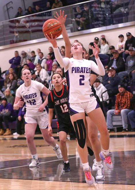 Aleysia Black makes a layup during a Feb. 8 game with Browning.