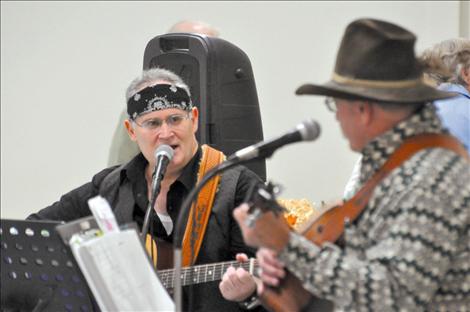 James Pettit and Geno Harper inspire folks to dance.