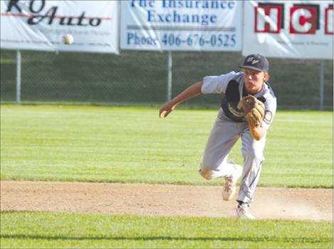 Jacob Harrod scrambles to stopthe ball during this weekend’s district tournament.