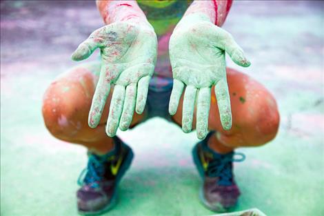 150 pounds of cornstarch drenched body parts at the Ronan Color Run.