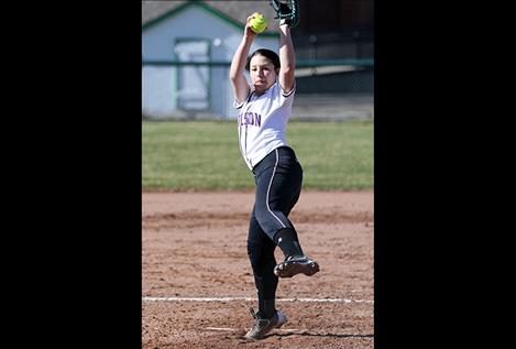 Lady Pirate Haley Fyant pitched a no hitter against Great Falls Central last weekend.