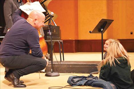 Robert DeMaine, Cellist, with students at GSC Wild About Music (WAM) concert.